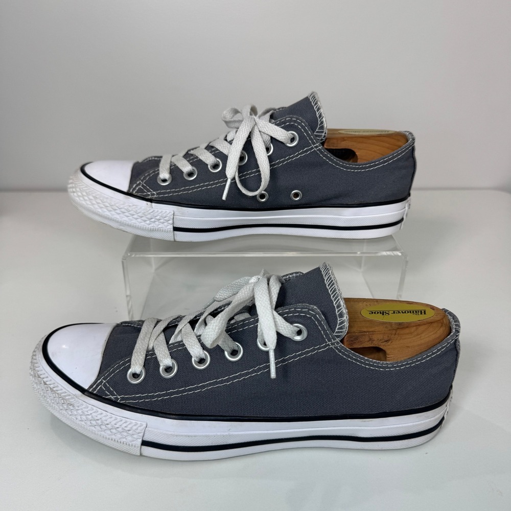 Converse Chuck Taylor All Star Low Top Charcoal Gray Canvas Sneakers Size 8 Y2K